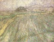 Wheat Field in Rain (nn04) Vincent Van Gogh